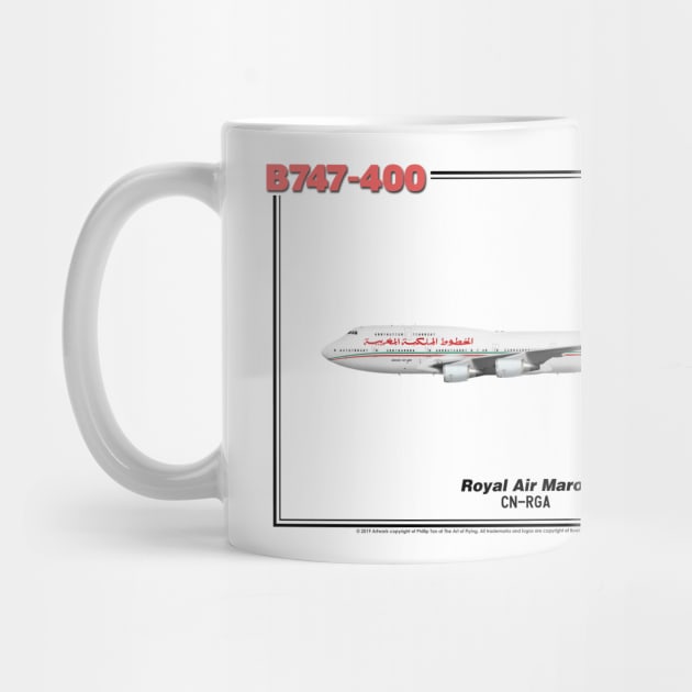 Boeing B747-400 - Royal Air Maroc (Art Print) by TheArtofFlying